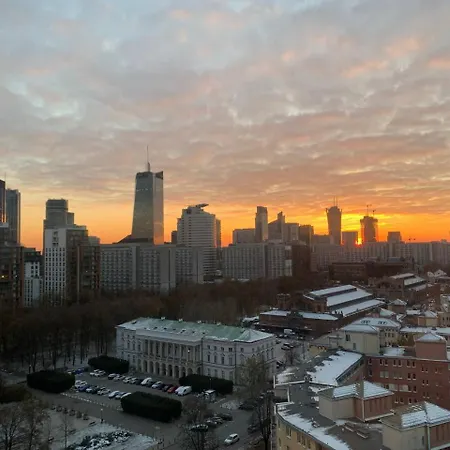 с видом, центр варшавы Apartment Warsaw